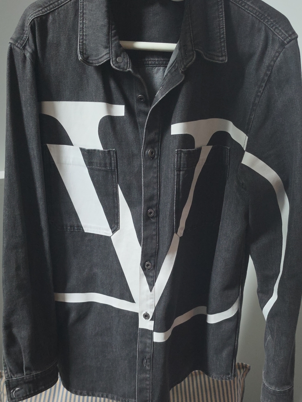 Mens Valentino Black Denim Jacket - Excellent Condition